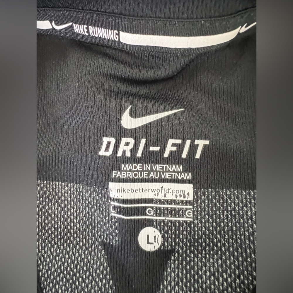 Nike UNISEX Fresno State University Tennis Black and Gray Dri-Fit Tee Sz L - Picture 10 of 11